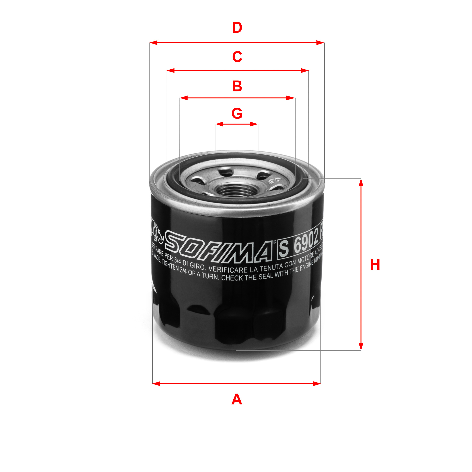 Oliefilter Sofima S 6902 R