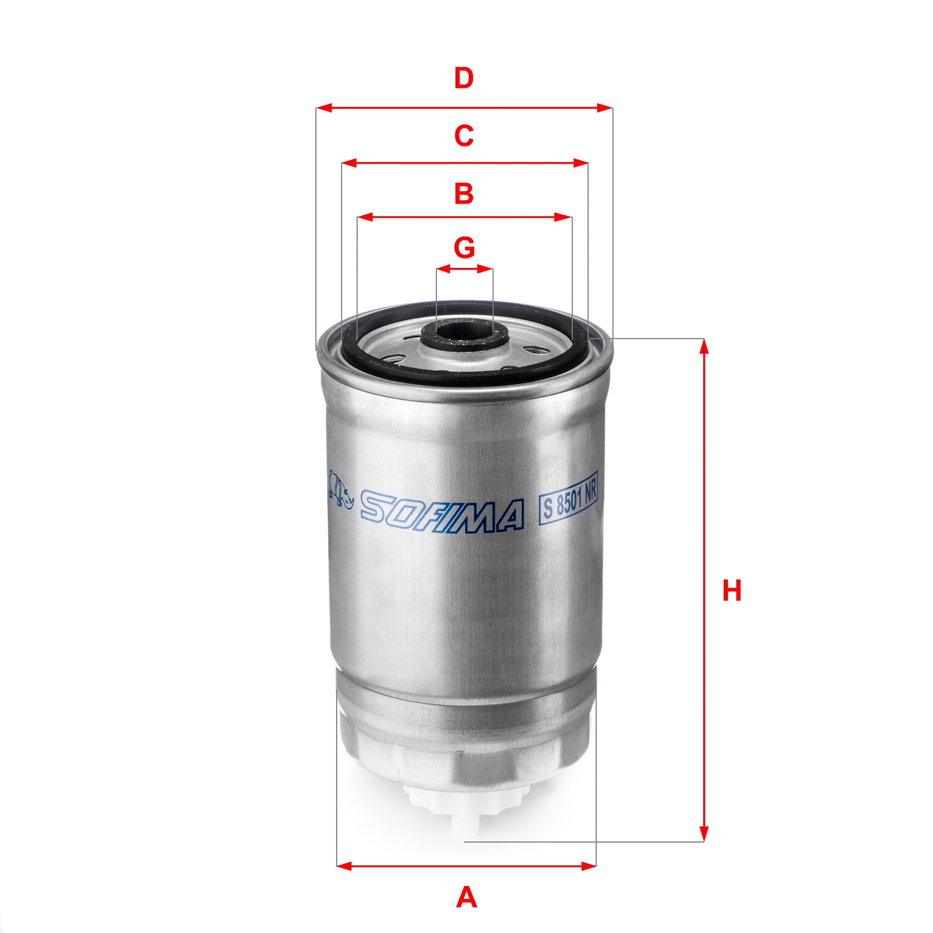 Brandstoffilter Sofima S 8501 NR