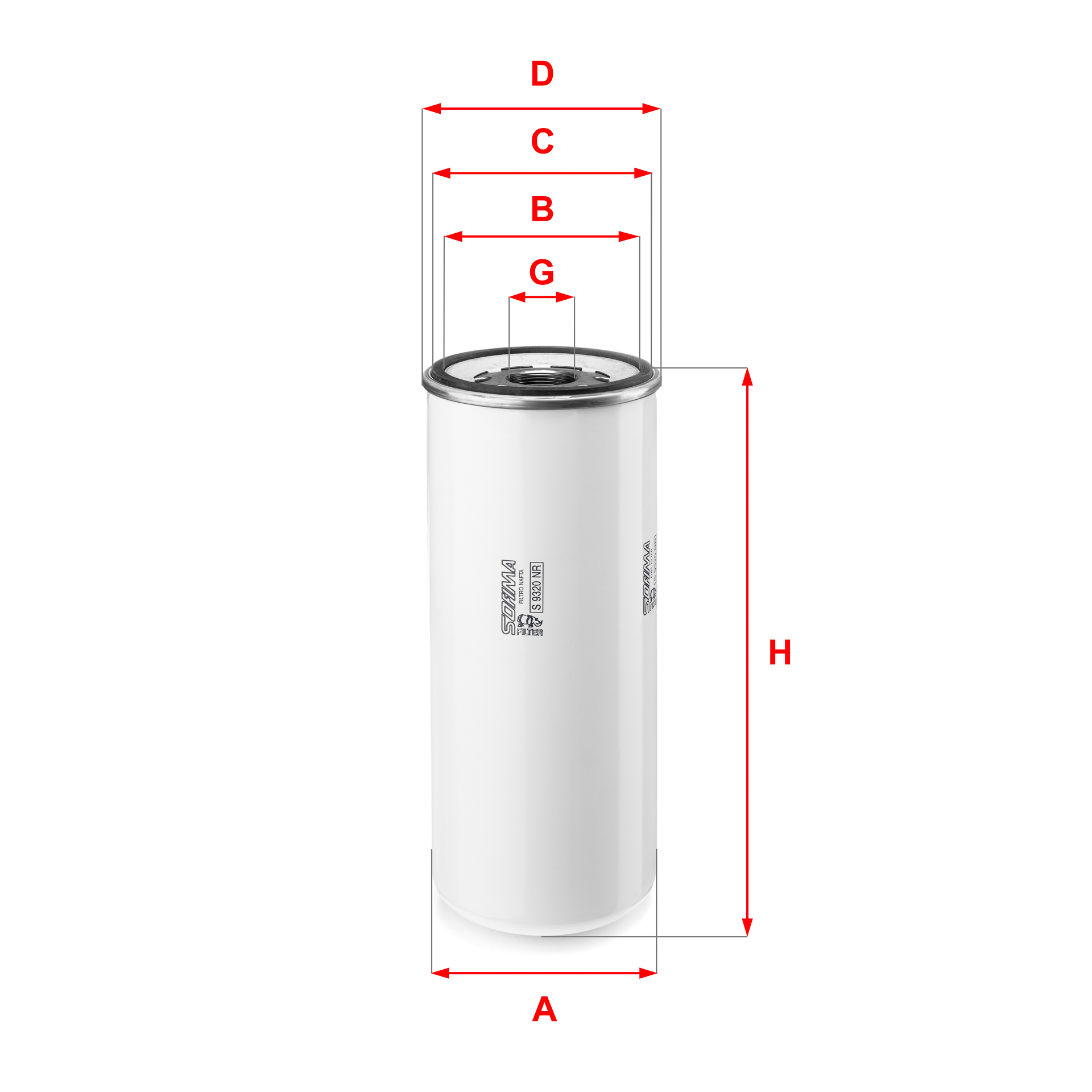 Brandstoffilter Sofima S 9320 NR