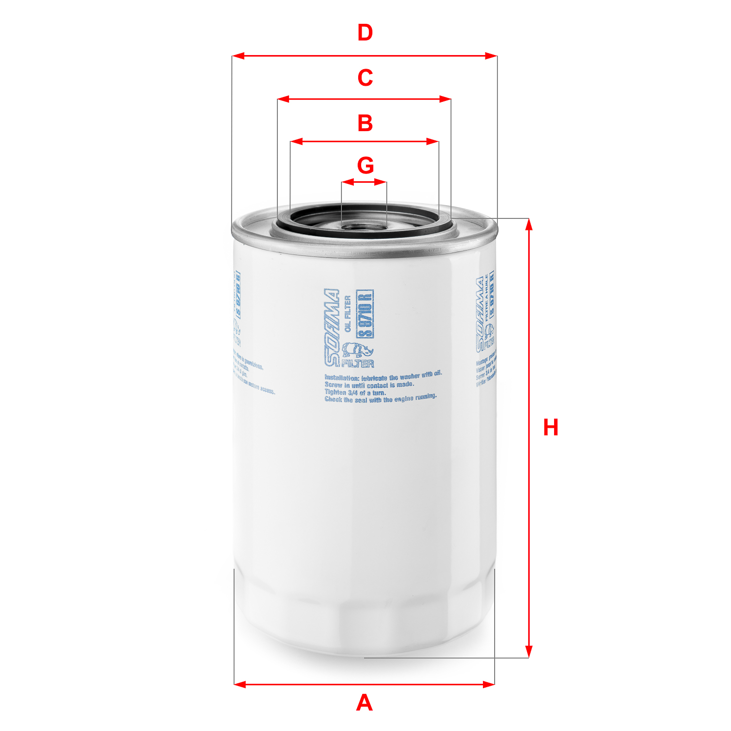 Oliefilter Sofima S 9710 R