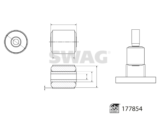 Swag Draagarm-/ reactiearm lager 33 10 4336