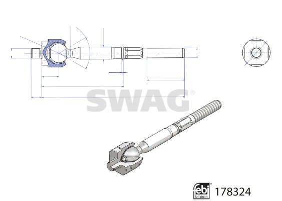 Swag Axiaal gewricht / spoorstang 33 10 4469