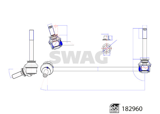 Stabilisatorstang Swag 33 10 8785