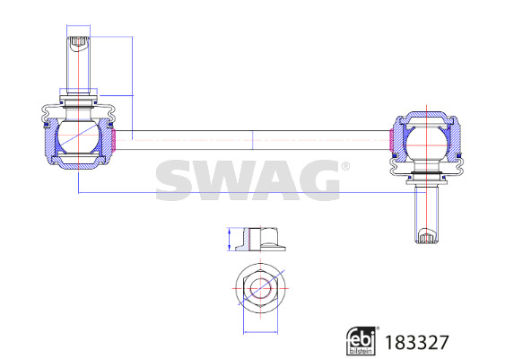 Stabilisatorstang Swag 33 10 8916