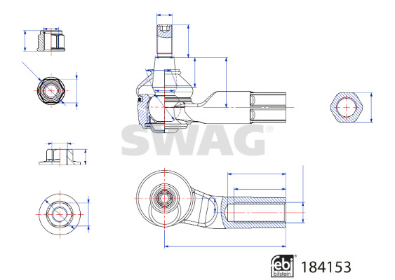 Swag Spoorstangeind / Stuurkogel 33 10 9285