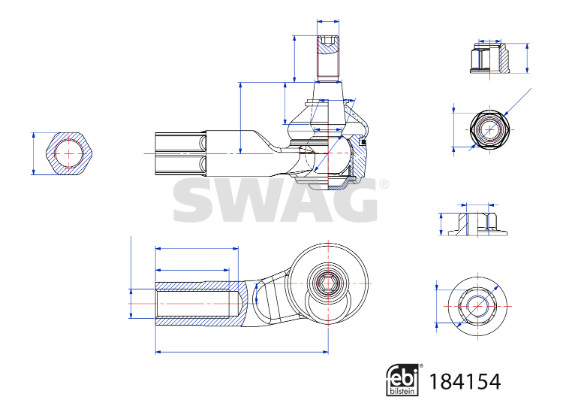 Swag Spoorstangeind / Stuurkogel 33 10 9286