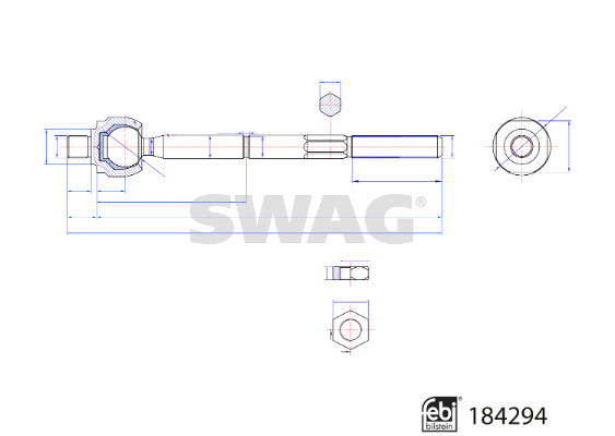 Swag Axiaal gewricht / spoorstang 33 10 9348