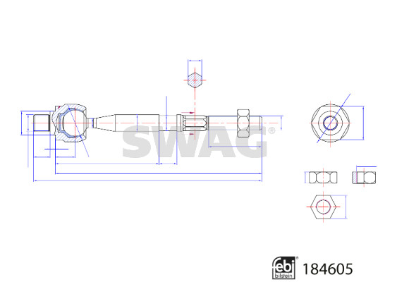 Swag Axiaal gewricht / spoorstang 33 11 0089