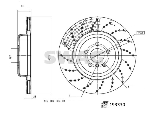 Remschijf Swag 33 11 1186
