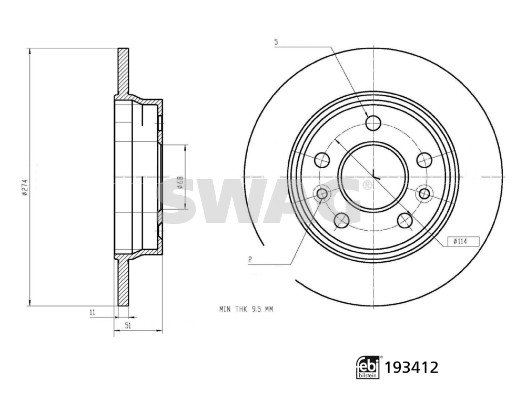 Remschijf Swag 33 11 1227