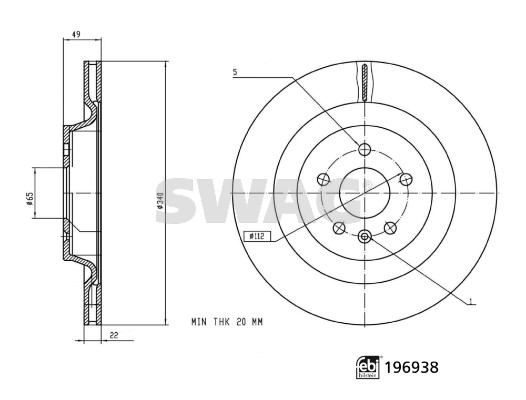 Remschijf Swag 33 11 2389