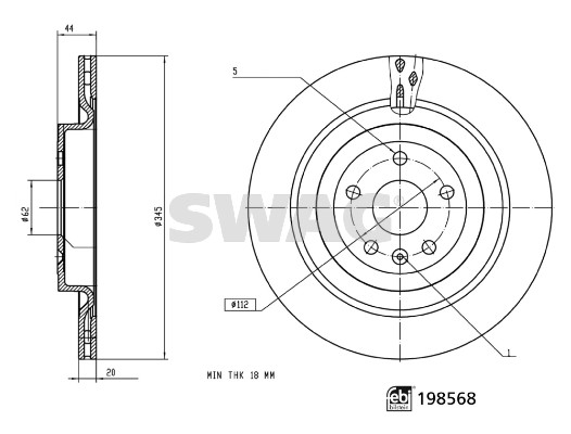 Remschijf Swag 33 11 3080