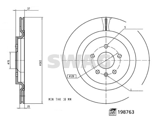 Remschijf Swag 33 11 3136