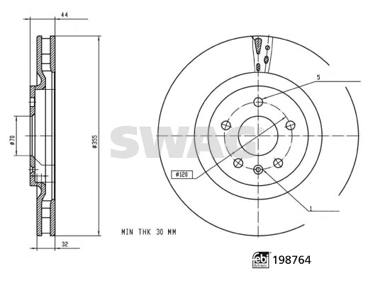Remschijf Swag 33 11 3137