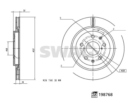 Remschijf Swag 33 11 3144
