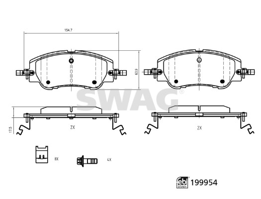 Swag Remblokkenset, schijfrem 33 11 3494