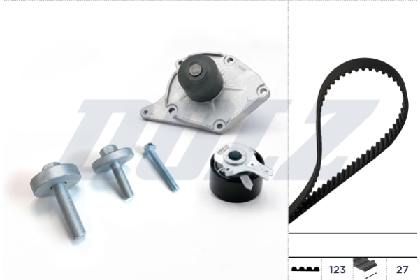 Distributieriem kit inclusief waterpomp Dolz KD003