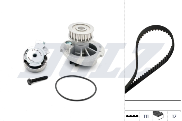 Distributieriem kit inclusief waterpomp Dolz KD024