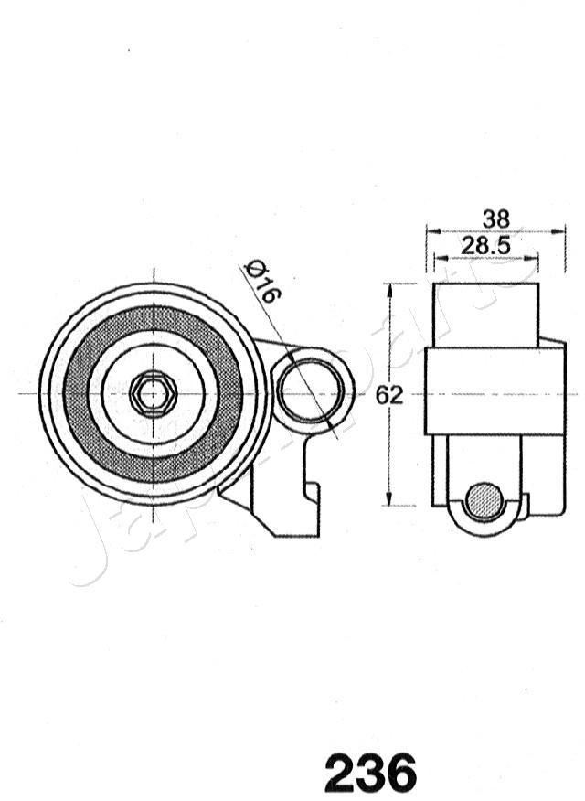 Japanparts Geleiderol distributieriem BE-236