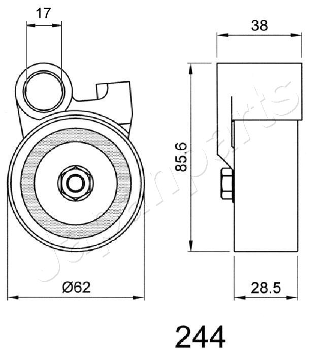 Japanparts Geleiderol distributieriem BE-244