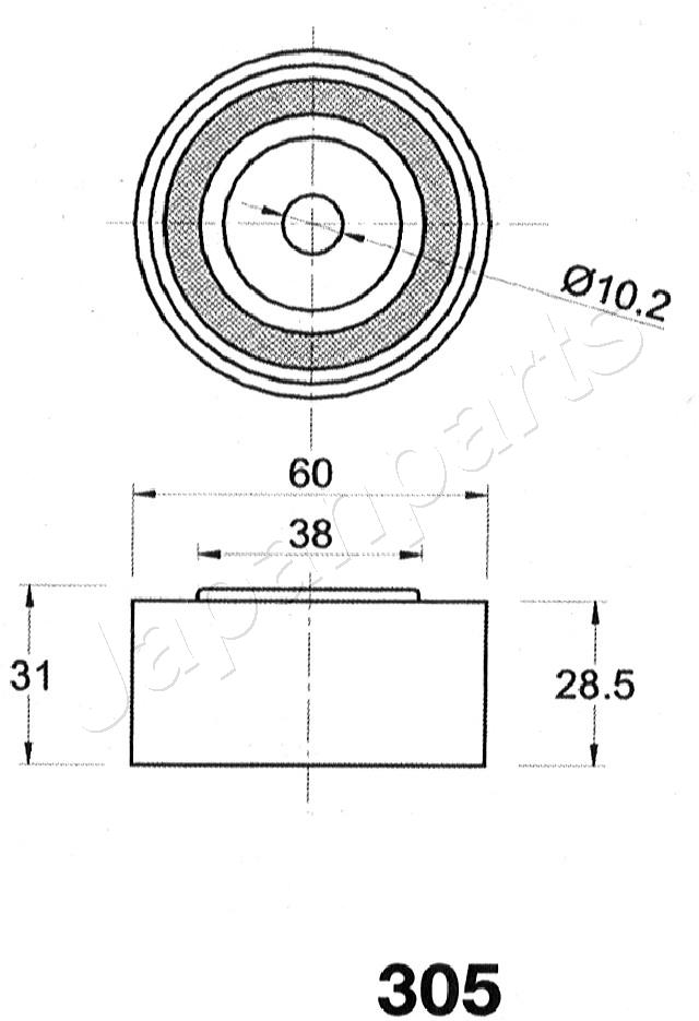 Japanparts Geleiderol distributieriem BE-305