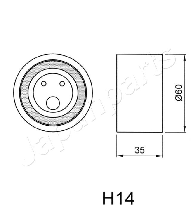 Japanparts Geleiderol distributieriem BE-H14