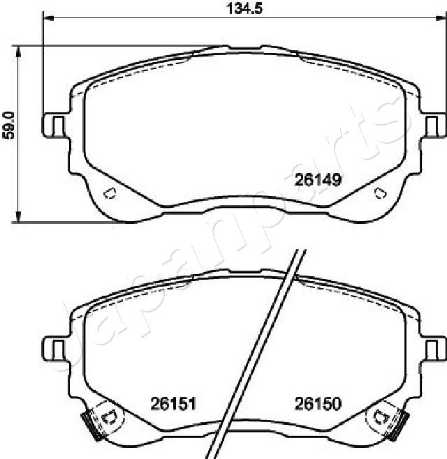 Japanparts Remblokset PA-2027AF