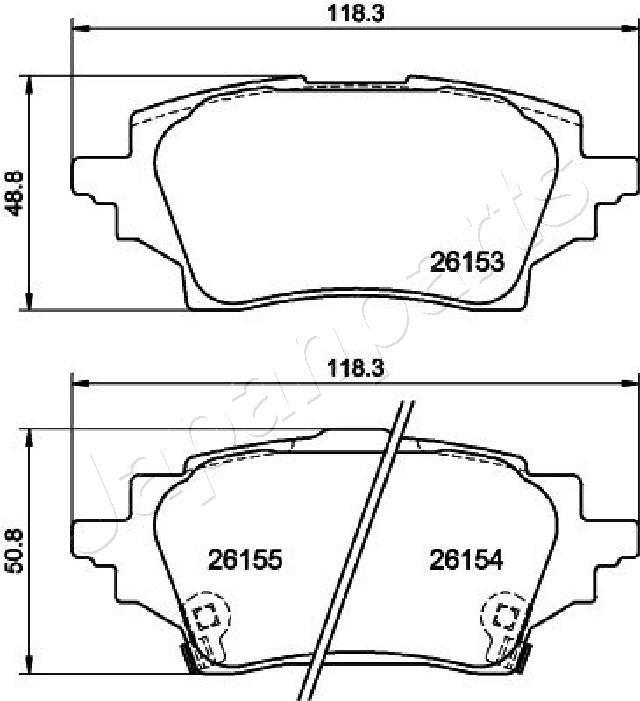 Japanparts Remblokset PP-263AF
