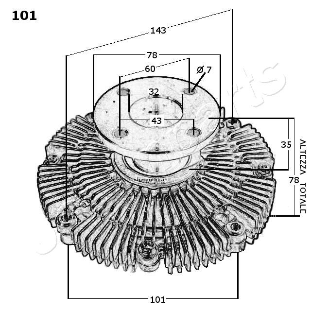 Japanparts Visco-koppeling VC-101