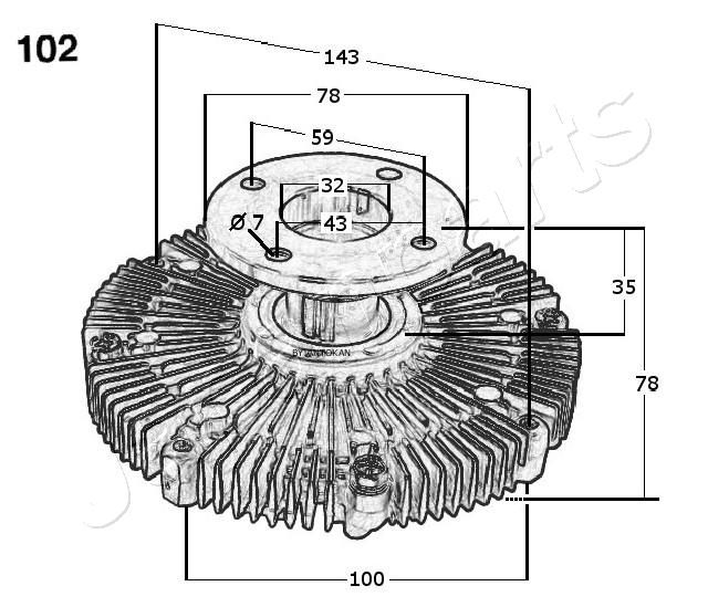 Japanparts Visco-koppeling VC-102