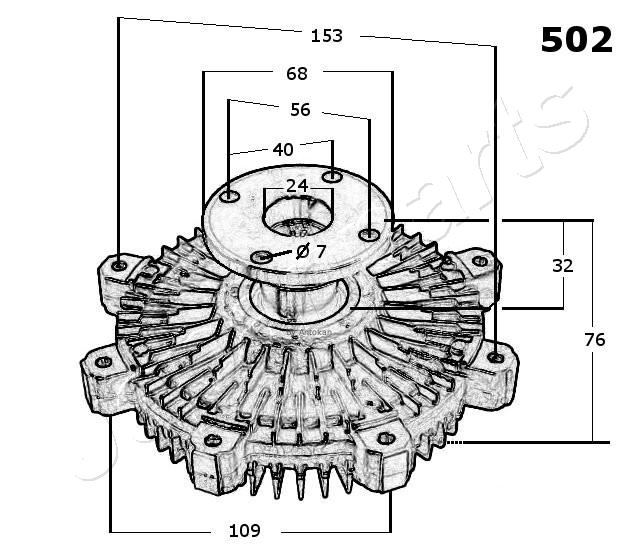 Japanparts Visco-koppeling VC-502