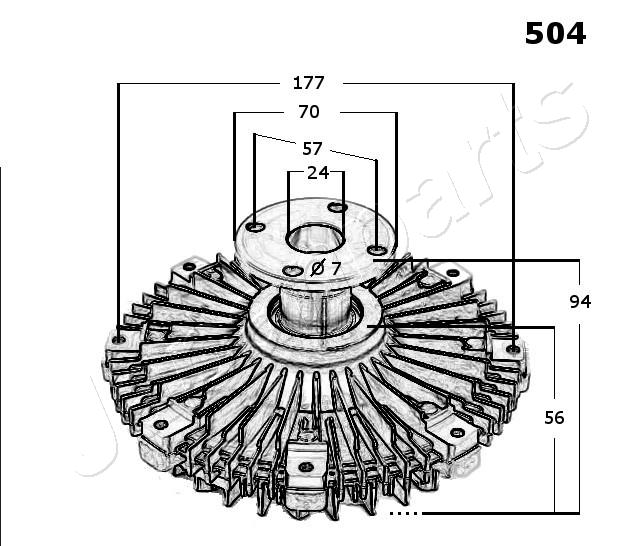 Japanparts Visco-koppeling VC-504