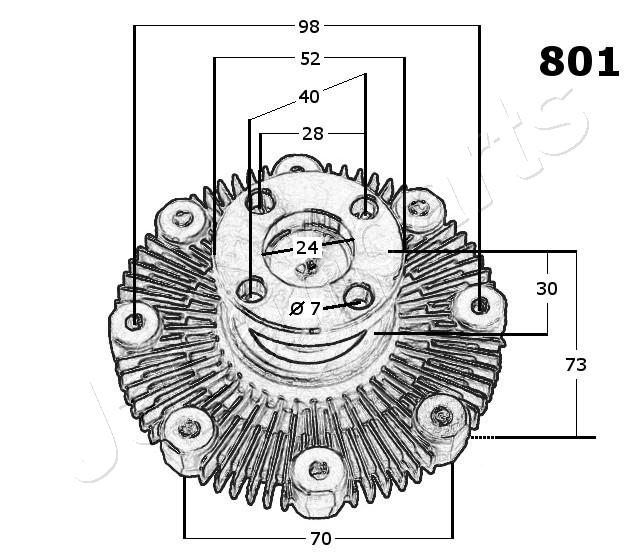 Japanparts Visco-koppeling VC-801