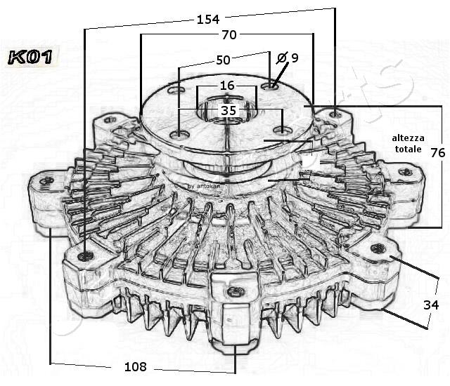 Japanparts Visco-koppeling VC-K01