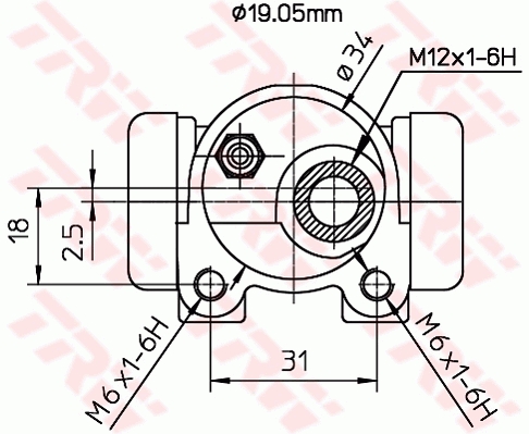 TRW Wielremcilinder BWD123