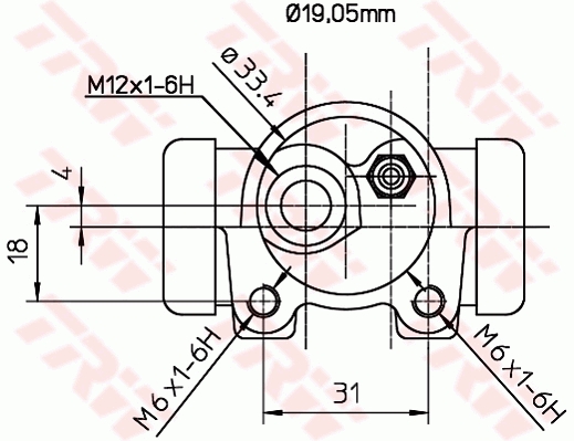 TRW Wielremcilinder BWD130