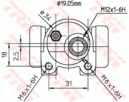 TRW Wielremcilinder BWD133