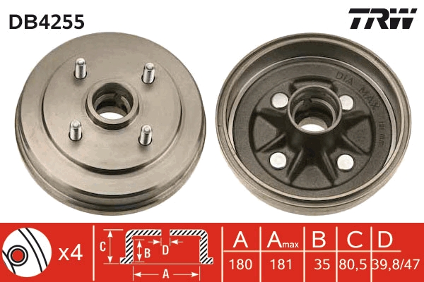 TRW Remtrommel DB4255