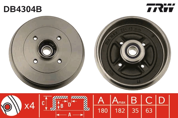 TRW Remtrommel DB4304B