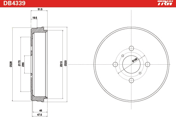 TRW Remtrommel DB4339