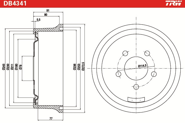 TRW Remtrommel DB4341