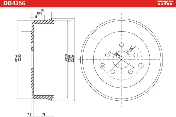 TRW Remtrommel DB4356