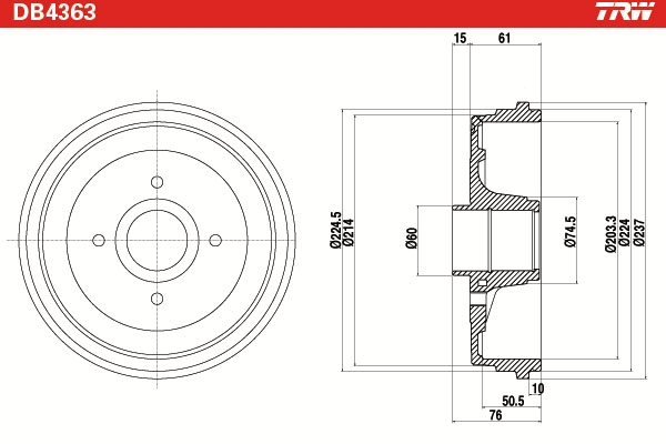 TRW Remtrommel DB4363