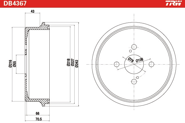 TRW Remtrommel DB4367