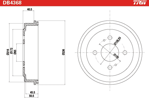 TRW Remtrommel DB4368