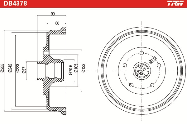 TRW Remtrommel DB4378
