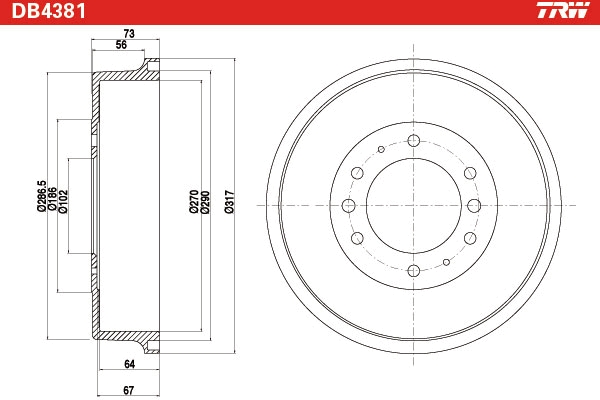 TRW Remtrommel DB4381