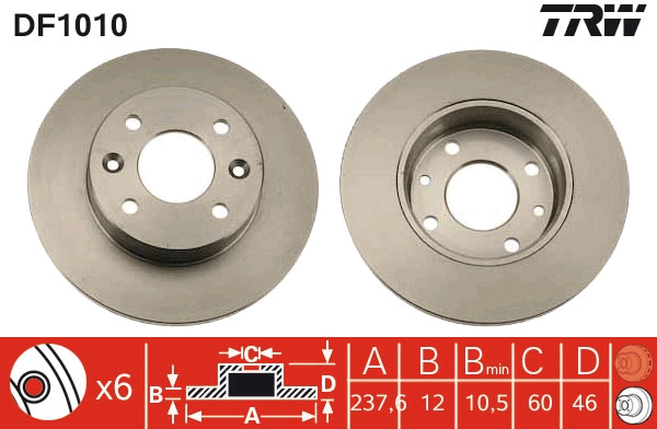 TRW Remschijven DF1010