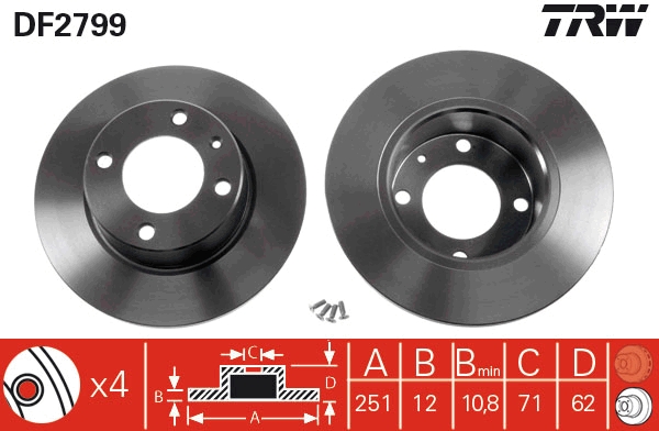 TRW Remschijven DF2799