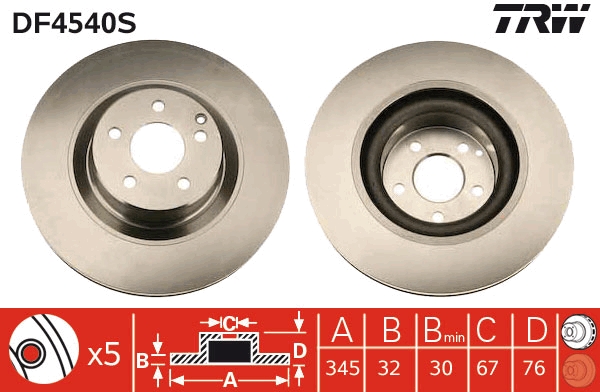 Remschijven TRW DF4540S